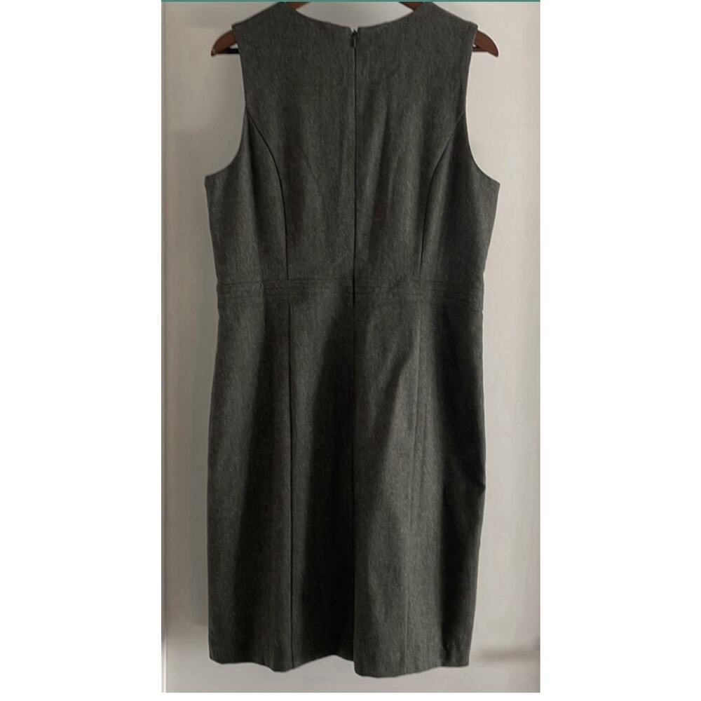 Banana Republic wool-blend gray tweed sleeveless sheath dress Sz 10